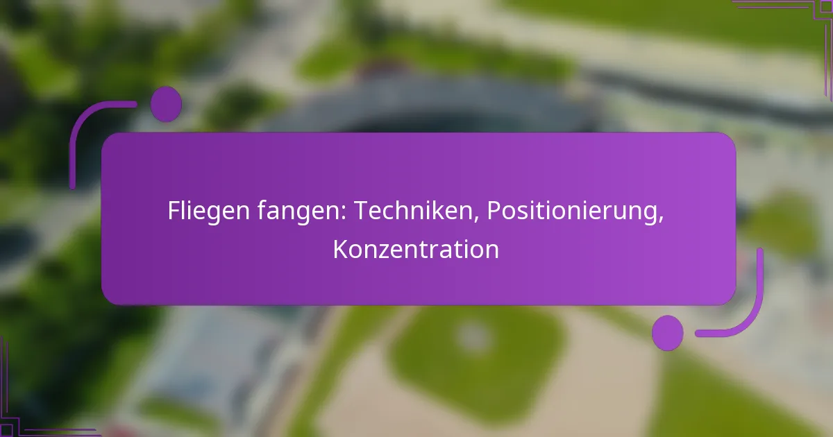 Fliegen fangen: Techniken, Positionierung, Konzentration