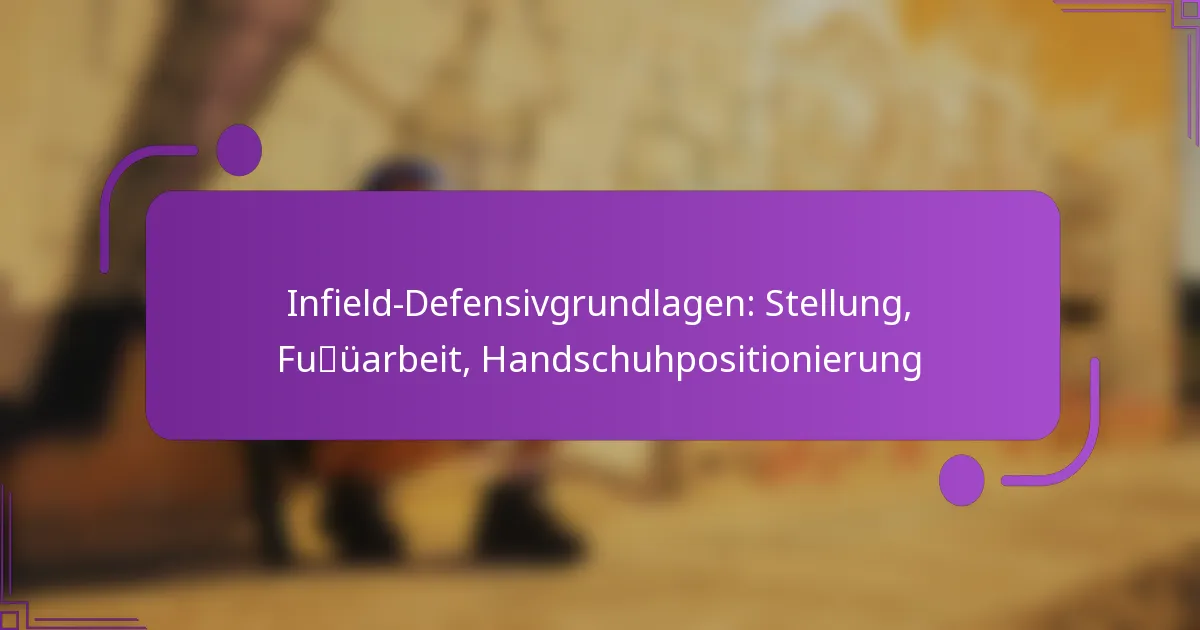 Infield-Defensivgrundlagen: Stellung, Fußarbeit, Handschuhpositionierung