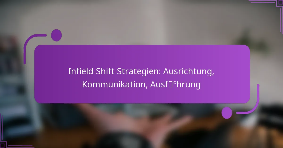 Infield-Shift-Strategien: Ausrichtung, Kommunikation, Ausführung