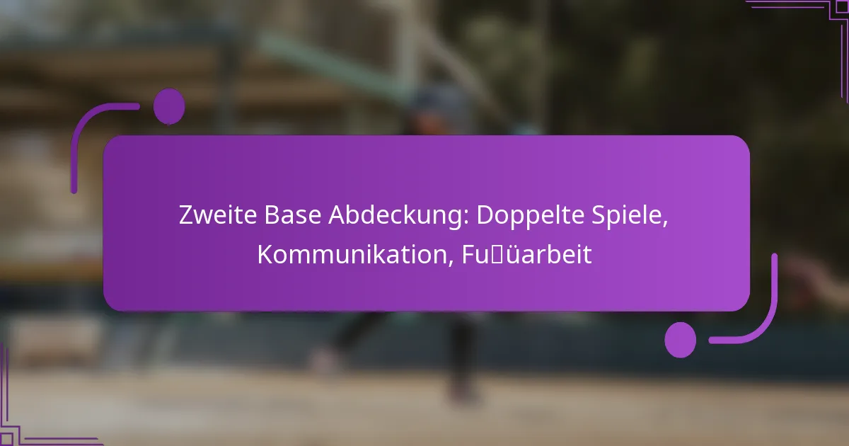 Zweite Base Abdeckung: Doppelte Spiele, Kommunikation, Fußarbeit